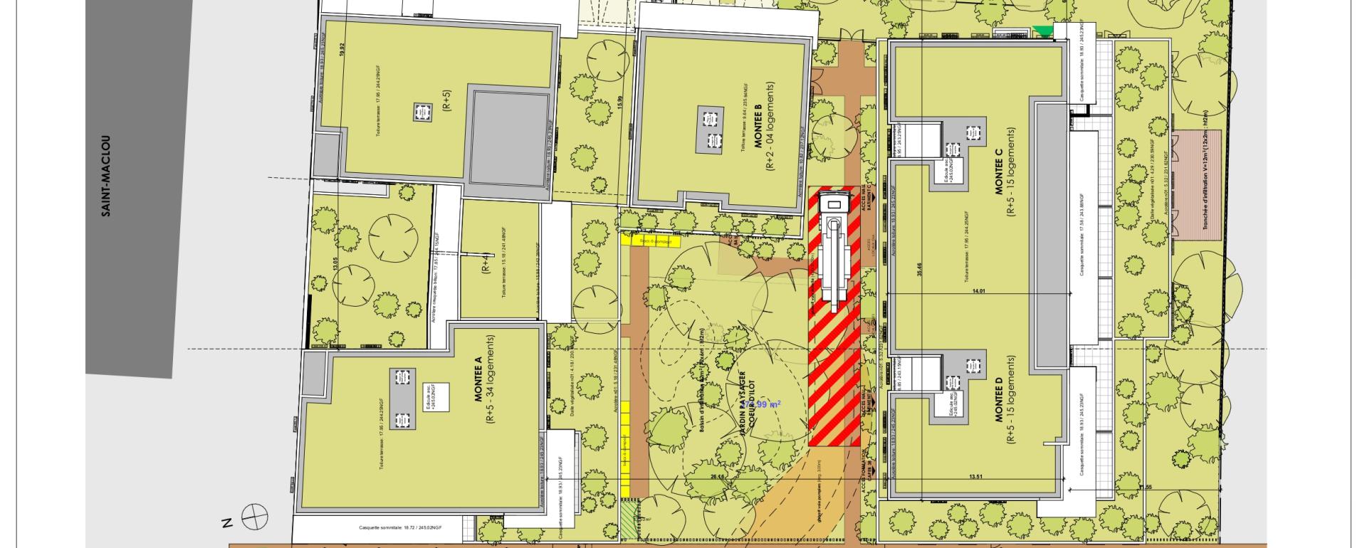 Plan de masse Carré Jaurès